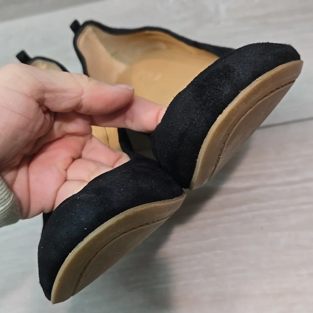 J.Crew Women Leather Loafer Hidden Wedge Mary Jane Clog shoes sz 9